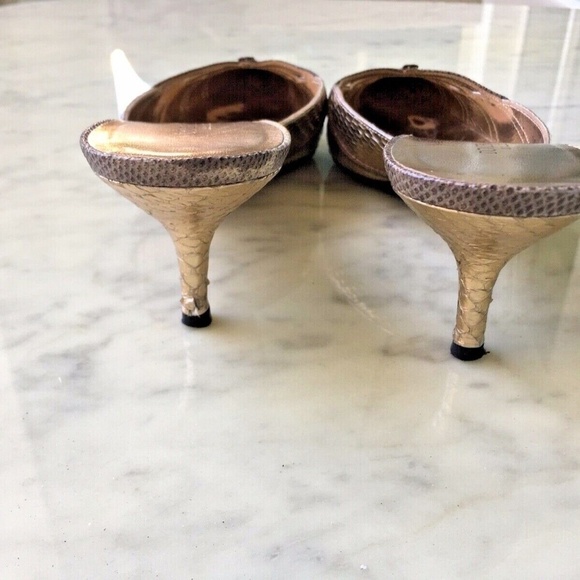 AUTHENTIC DOLCE GABBANA PHYTON AND & LIZARD MULES SZ 9- 39 - Picture 2 of 6